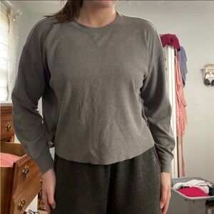 hollister waffle knit top